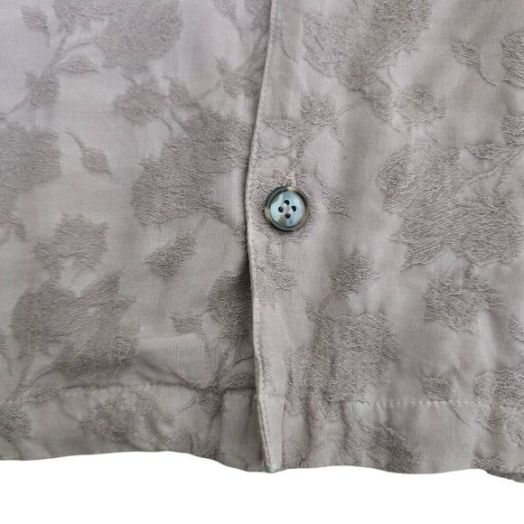 Vintage CP Shades Top Women's Medium Mauve Pink Floral 100% Rayon Button-Up - Picture 3 of 6